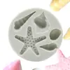 Concha Vida Marina Micro Paisaje Decoración de Yeso Molde de Silicona Juguete para Apretar Colgante de Llavero Molde de Aromaterapia