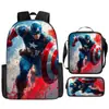 Mochila de Marvel Spider-Man Dibujos Animados Anime Bolsa Escolar Primaria Mochila Bolso de Mano Bolsa Sencilla para Lápices