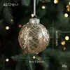 Nuevo Producto 8cm Plástico Transparente Polvo Dorado con Purpurina Bola Colgante Adorno para Árbol de Navidad Accesorio Decorativo en Stock
