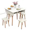 Mesa de Comedor Plegable Retráctil Moderna y Sencilla para Hogar, Apartamentos Pequeños, Mesa Plegable Móvil, Gabinete de Almacenamiento de Cocina, Mesa de Comedor Sencilla