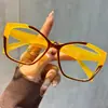Gafas de lectura para mujer con contraste de color, protección contra luz azul, de alta definición a la moda, comercio transfronterizo de exportación europea y americana, diseño ojo de gato de montura grande