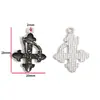 Accesorios para Joyería de Aleación con Goteo de Aceite DIY Colgantes de Mariposa Oscura Murciélago Pendientes Pendientes Pulsera Colgante W508