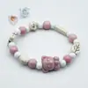 Colección de Cuentas Jingdezhen Cuentas Budistas Pulsera de Cerámica Popular Nuevo Estilo Chino Fresco y Sencillo Estilo Nacional Tejido Puramente Hecho a Mano