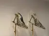 Sandálias Romanas de Salto Alto com Bico Fino e Detalhes Metálicos Vazados em Pele de Ovelha de Marcas Europeias e Americanas Famosas para Uso Diário e Encontros, Sapatos Femininos Sexy para Vendas Transfronteiriças