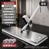 Mopa de panel grande de acero inoxidable de 42 cm para uso tanto húmedo como seco, sin manos, mopa plana perezosa para uso doméstico