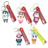 Periférico de Anime Llavero de Crayon Shin-Chan Colgante de Muñeco Pequeño Dibujo Animado Crayon Shin-Chan Goma Suave Estéreo Caja Ciega Muñeco