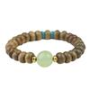 Venta caliente pulsera de cuentas de ábaco de sándalo verde accesorios de bricolaje piedra lunar nocturna jade sándalo pulsera para hombres y mujeres cuentas de Buda