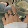 Corea del Sur Dongdaemun Retro Anillo Inglés Antiguo Moda Combinable Nicho Diseño de Alta Gama Sentido Anillo Viento Frío