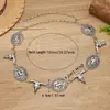 Nueva Cadena de Cintura Metálica para Mujer Estilo Étnico Retro Cadena Corporal Estilo Vaquero del Oeste Americano Cinturón con Colgante de Cabeza de Toro