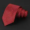 Gravata Masculina Bordado Jacquard Gravata Vermelha Gravata Masculina de Alta Qualidade Amarrada à Mão Traje Formal Fabricante Personalizado Estoque Pronto Atacado