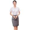 Camisa de Verano con Lazo del Fabricante para Mujer, Traje Profesional de Manga Corta para Recepción de Hotel, Ropa Formal Profesional para Mujer, Camisa Blanca Base