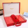 Suministro Directo de Fábrica Empaque de Regalo Personalizado Caja de Mahjong Caja de Almacenamiento Material PU Caja de Regalo de Alta Gama