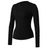 Top Deportivo Americano con Cuello en V para Mujer en Otoño e Invierno, Corte Ajustado, Aspecto Adelgazante, Ropa Fitness Yoga, Camiseta de Manga Larga