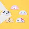 Simulación caricatura lindo tres animales Dumpling Dumpling accesorios DIY pasador crema pegamento goo tarjeta accesorios de joyería