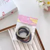 Conjunto de 5 peças de elástico de cabelo enrugado colorido corda de cabeça de garota dopamina banda de couro base de alta elasticidade corda de cabelo acessórios de cabeça