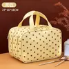 Bolsa de Maquiagem de Três Camadas com Nove Compartimentos e Bolinhas, Grande Capacidade, Alta Aparência, Bolsa de Higiene Pessoal para Viagem, Bolsa de Armazenamento de Cosméticos Portátil de Mão
