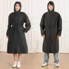 Impermeable Cortavientos de una Pieza Largo para Exteriores Senderismo Impermeable a Prueba de Lluvia Engrosado y Largo Cortavientos Poncho Chaqueta para Hombres y Mujeres