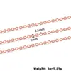 Cadena Cruzada de Acero Inoxidable Aplanada en Forma de O Cadena de Acero de Titanio Oro de 18 Quilates Hecho a Mano DIY Collar Pulsera Accesorios para Ropa