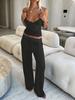 Di Yun Conjunto de Regata Esportiva Yoga Estilo Europeu e Americano com Calça Longa Roupa Feminina 2025 Outono e Inverno Site Independente Amazon