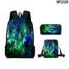 Mochila escolar con diseño de robot cósmico 3D para estudiantes de primaria y secundaria, tipo mensajero, tipo bolsa para lápices.
