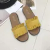 Nuevas sandalias de tela tipo slip-on con cordones estilo coreano para Primavera/Verano 2024, sandalias casuales de tacón bajo para mujer, chanclas planas para estudiante