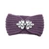 Banda para el cabello de punto con incrustaciones de diamantes de estilo europeo y americano, protector de orejas para lavarse la cara, accesorios para el cabello de moda para yoga, diadema de lana cálida para otoño e invierno.