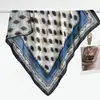 90 Nuevo Estilo Exótico Azul Otoño/Invierno Versátil Bufanda Exterior de Terciopelo para Mujer, Bufanda Cálida, Pañuelo para el Cuello, Bufanda Cuadrada Grande