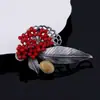Broche Floral Retro de Aleación Japonés y Coreano Transfronterizo, Broche de Lujo de Gama Alta, Accesorios de Joyería para Mujer, Accesorios de Pin