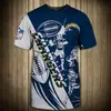 Camiseta de Rugby Transfronteriza para Hombre Verano Juvenil Holgada Estampado Digital 3D Cuello Redondo Mangas Cortas para Hombre