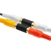 Conector de áudio 2RCA passagem direta cabeça dupla Lótus cabeça dupla Lótus 2AV passagem direta RCA passagem direta