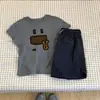 Camiseta de Manga Corta con Diseño Divertido de Cara Sonriente, Nuevo Estilo de Verano, Ropa Exterior Casual Versátil para Mujer, Top Básico