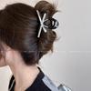 Pinza Mariposa de Cuero Pinza Grande para Agarre Nuevo para Mujer Pinza para Cabello de Alta Gama para la Parte Trasera de la Cabeza Elegante Pinza de Tiburón Accesorios para el Cabello Tocado