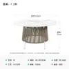 Conjunto de Mesa e Cadeiras Externas para Pátio, Móveis de Rattan para Lazer em Terraço, Resistente à Água e ao Sol para Jardim de Villa