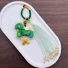 Joia de Brocado Song Tecida à Mão, Chaveiro de Cavalo Pequeno, Borla, Pingente de Sorte, Cordão para Chave de Carro, Portátil para Homens e Mulheres