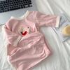 Shorts de manga curta para crianças, roupas de algodão para casa, pijamas de algodão com desenho animado para meninos e meninas, roupas de ar condicionado para bebês