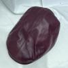 Gorra de cuero sintético rojo Ancora para niños, estilo Hong Kong, estilo retro británico, estilo pato invertido, para otoño e invierno.