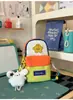 Mochila pequeña nueva con colores contrastantes, bolso de hombro, estuche para lápices, alto atractivo estético, lindo, gran capacidad, bolso cruzado, bolsa para teléfono móvil para exteriores
