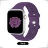 Adecuado para Correa de Applewatch Correa de Silicona para Apple Watch Color Puro Correa iWatch Hebilla Mariposa Correa con Hebilla de Ocho Caracteres