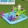Intex Alberca Doble de Dinosaurios para Niños Piña Sandía Inflable Alberca de Pelotas Oceánicas Juguete de Parque Acuático para Jugar en el Agua para Bebés