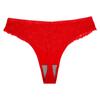 Tanga Sexy de Encaje Estilo Europeo y Americano de Cintura Baja Sin Costuras Talla Grande Seda de Hielo Algodón Puro en la Entrepierna Pantalones T Exclusivamente para Ventas Transfronterizas