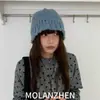 Gorro de Tricô Colorido para Mulheres no Inverno, Chapéu Quente e Macio com Abas para Orelhas para Casais