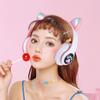 Diadema de orejas de gato STN-28 transfronteriza, audífonos inalámbricos Bluetooth para bajos, diadema colorida de orejas de gato, voz en vivo