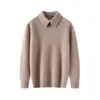 Suéter de punto 100% lana, nuevo estilo otoño/invierno, suéter de cuello polo para niños, diseño unisex para niños y niñas, estilo pullover