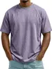 Camiseta de Trabajo de Manga Corta Estilo Europeo y Americano para Hombre 2026 Verano Casual Japonés Top Juventud Simple Moderno Holgado Cuello Redondo