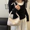 Llegada Nueva Primavera 2025 Moda Mariposa Fresca Casual Elegante Color Sólido Con Texto Bolsa para Viajar Portátil Pequeña Cuadrada