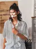 Camisa de Manga Corta Calada de Diseño Exclusivo para Hombre, Moda Casual Tendencia Hawaiana de Playa de Verano