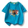 Ropa para niños Wang Wang, camiseta de algodón con cuello redondo y manga corta, nueva camiseta de verano, camiseta de media manga, una generación de cabello