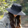 Sombrero de Pescador para Hombre, Sombrero de Pesca de Verano para Exteriores, Protección Solar, Transpirable, Sombrero de Sol de Estilo Veraniego de Moda para Hombre con Ala Ancha