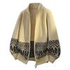 Comercio Exterior Suéter Jacquard Navideño para Hombre Cuello Alto Casual para Hombre Tejido de Punto Juvenil Manga Larga Cálido Tejido de Punto Retro Chaqueta
