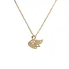Collar con Colgante de Cisne de Zirconia Versátil de Lujo Ligero Estilo Francés Exquisito Moda Simple Cadena para Clavícula Súper Brillante Venta al por Mayor